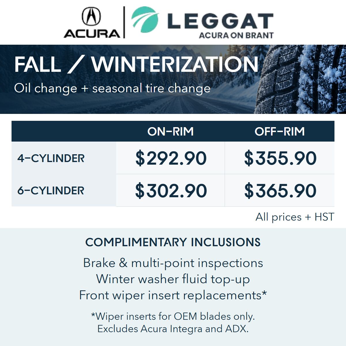 Fall / Winterization Service Package offer