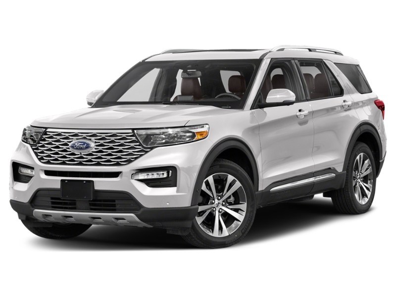 2021 Ford Explorer Platinum 4WD Star White Metallic Tri-Coat  Shot 7